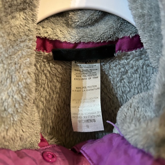 Patagonia Women's Re-Tool Snap-T Fleece Pullover Sweater Small Gray Purple - Picture 4 of 5